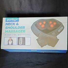 Pur-nck1 Purity Neck And Shoulder Massager Shiatsu Heated Adjustable Speed Black