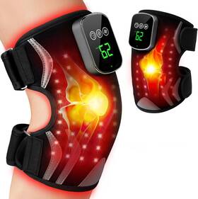Puroth 313042099018 Red Light Therapy Knee Brace With Massage 3 Vibration Massager 660nm