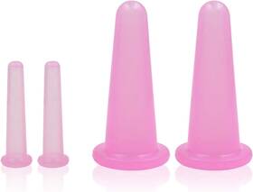 Qsmy 711181453737 4 Pcs Facial Cupping Set Natural Silicone Massage Cup For Body Face Neck