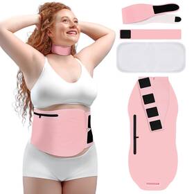Raccomb 602581050421 Castor Oil Pack Wrap - Body Wraps For Neck Waist Adjustable Reusa