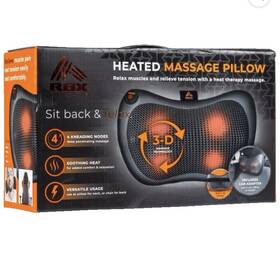 Rbx 849525139495 Heated Massage Pillow For Home/office/car Includes Car Adapter New Sealed