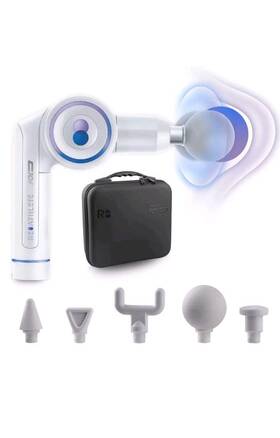 Reathlete 850020582013 Fold Interchangeable Folding Massage Therapy Gun For Athletes White
