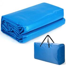 12-mil Rectangle Swimming Pool Cover 694162384377 Heat Retaining Solar Blanket With Carr