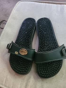 Reflexology 426869123187 Sandals Non-slip Foot Acupressure Massage Slippers Leather 8-9