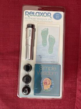 Ma8rx Relaxor New Regenesis Little Guy Foot Toe Massager Reflexology With Book Unopened