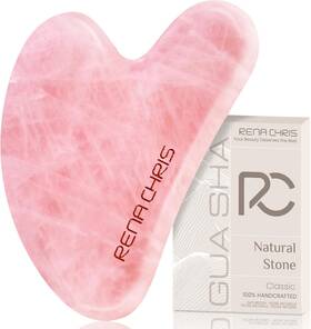 B086qfvdrq Rena Chris Rose Quartz Gua Sha Facial Tool Acupuncture Massage Jawline Sculpting