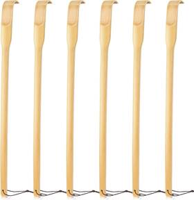 Yyn6bb Renook Back Scratcher 16.5in Pack Of 6 Traditional Finger-like Bamboo Wooden B