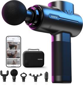 R-c002s Renpho Hand Held Deep Tissue Massage Gun Percussion Massager With 5 Heads Us