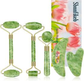 Gs02 Riguius Jade Gua Sha Tool Facial Roller Face Massage And Self-care Gift