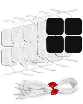 Ds-pads02-w Rlexio Tens Unit Electrode Pads 20pcs With Free 1/4 Wire Cable - Universal 2x2 Rep