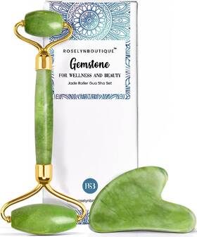 Roselynboutique 726084360549 Gua Sha Facial Tools And Face Roller For Lift Wrinkless Natural Sk