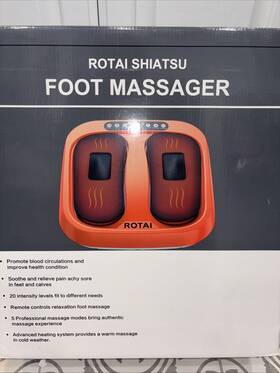 Rotfm005 Rotai Shiatsu Foot Massager 20 Intensity Heat Remote Calf Pain Relief New