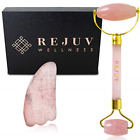 Rr1 Rejuv Wellness Premium Design Natural Rose Quartz Roller 718193375132