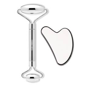 Sacheu 705353908040 Stainless Steel Face Roller And Gua Sha Bundle - Metal