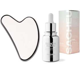 Sacheu 850019864212 Gua Sha Starter Kit With Slick Skin Oil - Stainless Steel