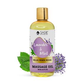 Sage Apothecary 904393503594 Mint Lavender Massage Oil For Relaxed And Replenished Skin No