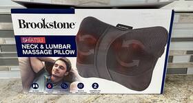 Sakar 021331064448 Brookstone Shiatsu Neck And Lumbar Massager Deep Kneading Pillow With Heat