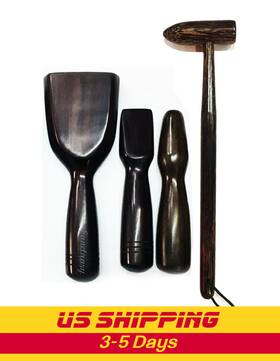 Sanctuary 043972005673 Tok Sen With Long-percussion Stick Hammer Massage Wood Muscle Toksen Thailand
