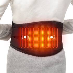 Savior Heat 751424626733 Heating Pad Lower Back Massager Wrap For Pain Relief Heated Waist Belt