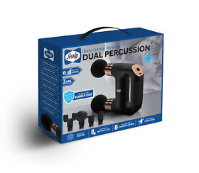 Sl-hw-ma-109-bk Sealy Dual Head Percussion Massage Gun With 3 Hr Working Time And 8 Heads Ma-109