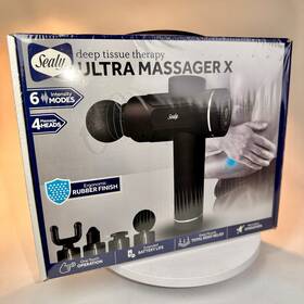 Sl-hw-ma-113-bk Sealy Ultra Massager X Deep Tissue Therapy 6 Modes 4 Heads Nib Unopened