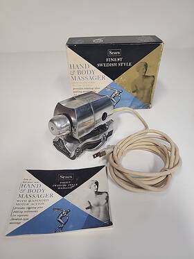 663-28180 Sears. 28180 Vintage Swedish -type Massager Model In Original Box