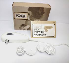 793.2250c Sears 793.2259c Vintage 2 Speed Messager Vibrator With 4 Attachments Tested Works