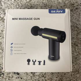Sejoy 970392219400 Mini Massage Gun Muscle Tissue Percussion Relief Vibration Massager Black
