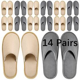 Senjunsafe 718653853989 14 Pairs 11 Wide Women/10 Men Polar Fleece Slippers
