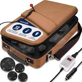 Pslmsgst40 Serenelife Portable Massage Stone Warmer Set - Electric Spa Hot Stones Massager