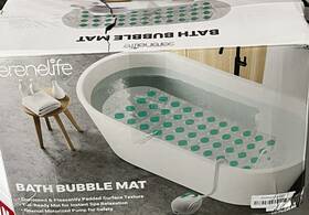 Slbbmg100 Serenelife Bubble Bath Mat Body Spa Massage With Heating Function Pillow