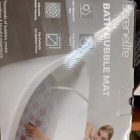 Slbbmp200 Serenelife Bubble Bath Mat Body Spa Massage With Heating Function Pink
