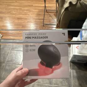 Sharper Image 1014412 Mini Handheld Vibrating Massager For Neck/shoulder Black