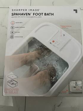 1014495 Sharper Image Spa Haven Foot Bath Heated With Rollers And Lcd Display