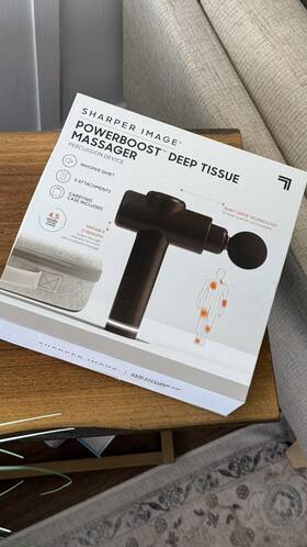1014747 Sharper Image Power Percussion Powerboost Deep Tissue Massager Gun