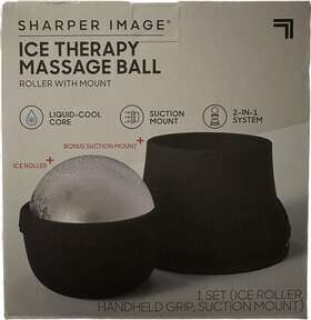 1015576 Sharper Image Ice Therapy Massage Ball Roller W Suction Mount