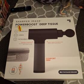1016966 Sharper Image Powerboost Deep Tissue Percussion Massage Gun No Usb-c Cable