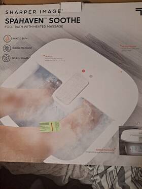 2318755 Sharper Image 1017308 Image-spahaven Soothe/ Foot Bath With Heated Massage Used