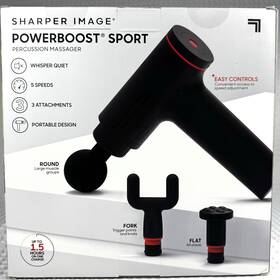 1019735 Sharper Image Powerboost Sport Percussion Massager Handheld Portable