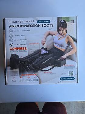 1816330 Sharper Image New Air Compression Boots - Leg Pain Relief Improved Circulation