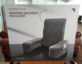 205948 Sharper Image Warming Backrest Massager New Open Box #205948 Local Pickup
