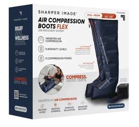 2770245 Sharper Image Air Compression Boots Flex Leg Recovery System Small/medium Blue