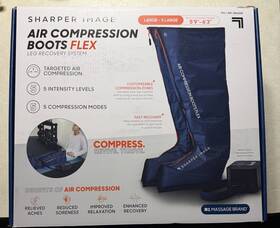 2814330 Sharper Image Air Compression Boots Flex Blue Multispeed Custom Zones