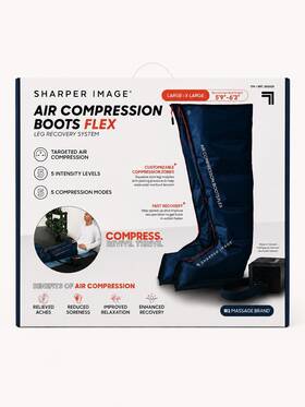 Sharper Image 2864530 Air Compression Boots Flex Large-x Large Multispeed Legs Foot