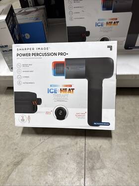 3333009 Sharper Image New Power Percussion Pro Hot Cold Massager Gun
