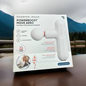 60001a25305 Sharper Image Powerboost Move Aero Portable Percussion Body Massager - Bnib