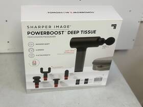 69597782 Sharper Image Powerboost Deep Tissue Percussion Massager With 5 Attachments