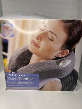 Sharper Image 715302980351 Heated Magnets Vibration Neck Massager Sound Soother Massage Box