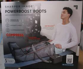 1018307 Sharper Image 840397501120 Powerboost Boots Air Compression Leg Recovery #1018307 Brand New
