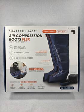 Sharper Image 840397513369 Air Compression Boots Large/xl 5 Intensities Massages Modes Nob